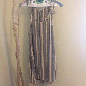 Navy and cream dress